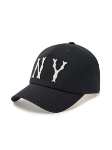 베이직 쿠퍼스 워싱 언스트럭쳐 볼캡 NY (Black)