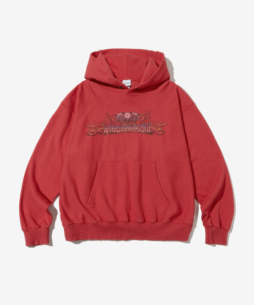 MOT SERIES HOOD SWEAT(WIND IN MY SOUL)_RED