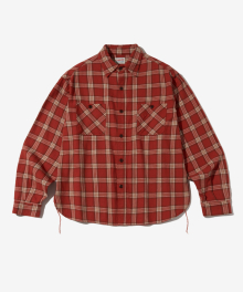 USN UTILITY CHECK SHIRT_RED CHECK