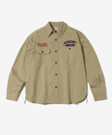 LOOSE FIT MECHANIC WORK SHIRT_BEIGE