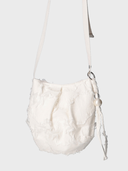 던팩토리 BUDDY BAG FEATHER WHITE 버디백 페더 화이트