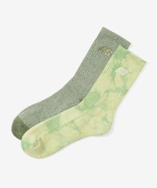 NBGEEAG501 / Tie Dye Midcalf Socks (2Pack) (YELLOW)