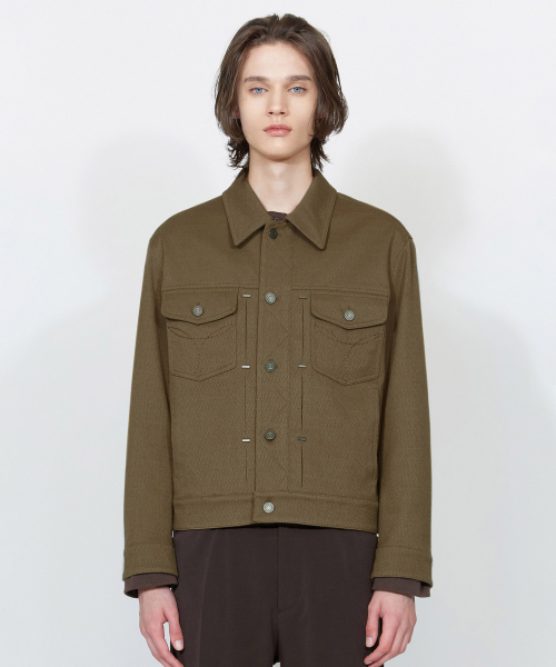 LF [일꼬르소] 프리즘 텍스처 트러커 자켓 카멜 IEJU4F201CM IEJU4F201CM