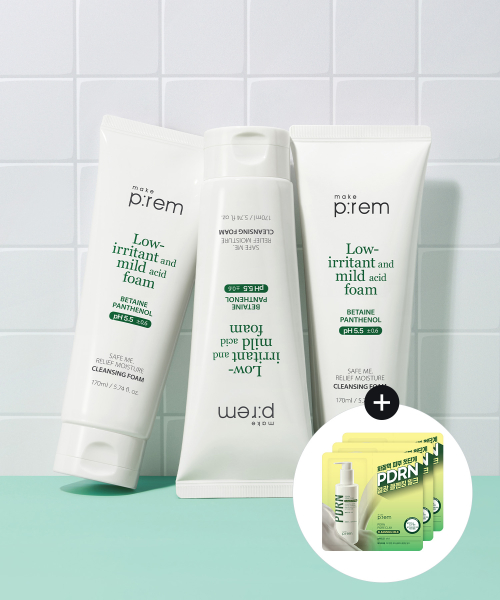 메이크프렘() [3pack] 세이프 미 릴리프 모이스처 클렌징 폼 170ml 상품 이미지