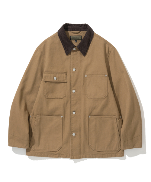 oxford coverall chore jacket brown