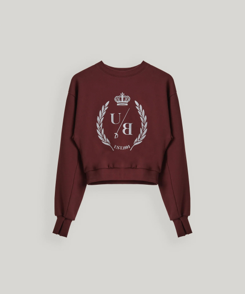 Укороченный классический свитшот (Burgundy)
