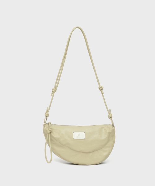 LEATHER CROSS POUCH BAG[BEIGE]