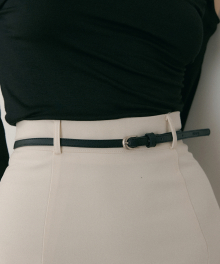 REORG LEATHER MINI BELT BLACK