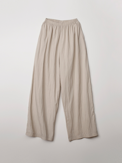 Широкие брюки на резинке (Beige)