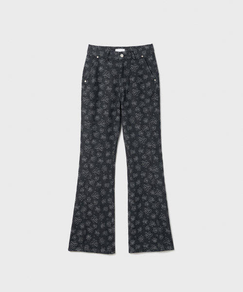 버뮬라(BURMULA) LINE BOOTCUT DENIM PANTS (BLACK) - 사이즈