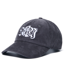 G.L CORDUROY BALL CAP - CHARCOAL