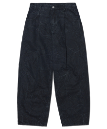 B.D WIDE DENIM PANTS - BLACK