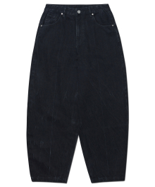 C.W WIDE DENIM PANTS - BLACK