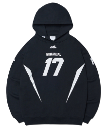 17 FOOTBALL HOODIE - BLACK