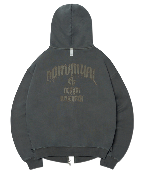 OVERDYED LAYER HOODED ZIP-UP - DEEP KHAKI