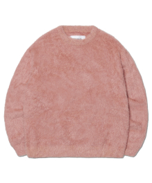 CROPPED HAIRY KNIT - PEACH