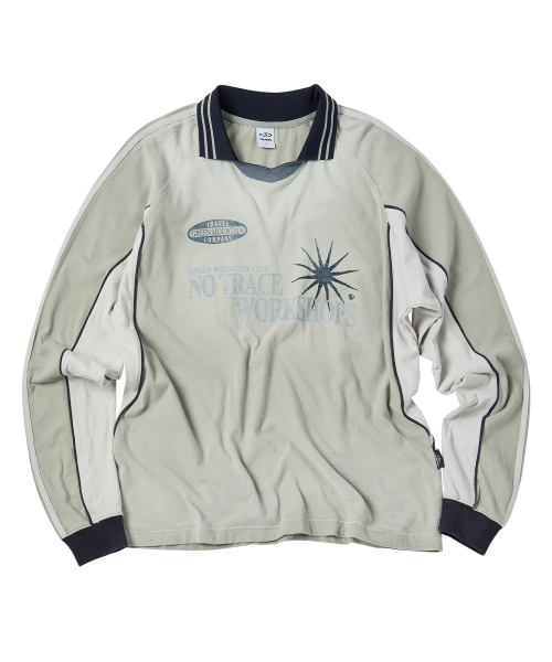 트래블() 스프레이 워싱 칼라드 롱 슬리브 라이트 그린 상품 이미지