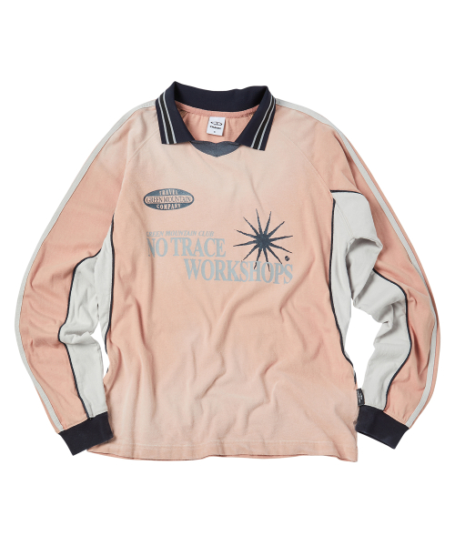 트래블() 스프레이 워싱 칼라드 롱 슬리브 피치 퍼즈 상품 이미지