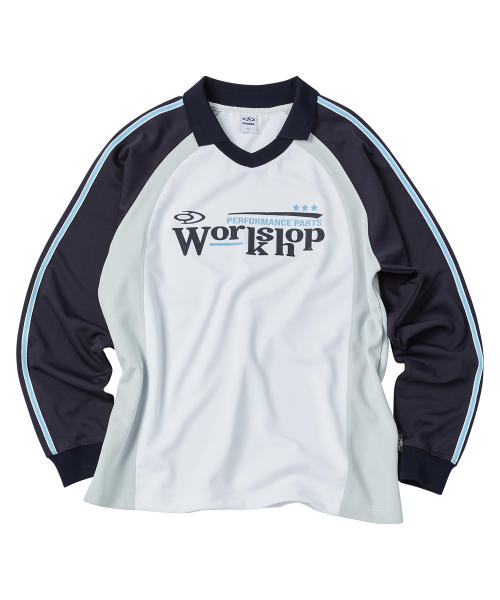 트래블() 워크샵 져지 롱 슬리브 화이트 상품 이미지