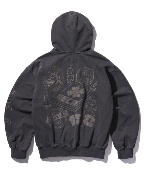 パーカー・フーディ AECA WHITE NATURE TAP HOODIE SWEATWASHED CHARCOAL AECA WHITE】 NATURE TAP HOODIE SWEAT : WASHED CHARCOAL
