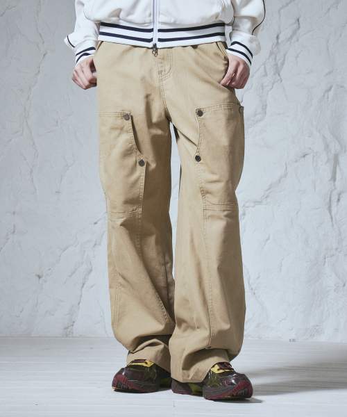 트래블() 워크 카펜터 캔버스 팬츠 베이지 상품 이미지