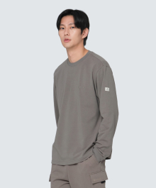 베이직 로고 긴팔 티셔츠 (S24FMFTL10) Dark Khaki