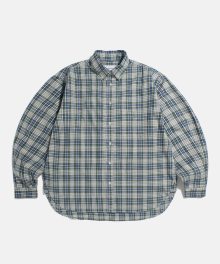 (JPN Fabric) Comfort B.D Shirt Green Multi Check