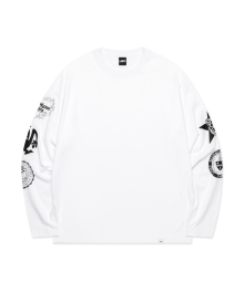 CHAOS LONG SLV TEE white