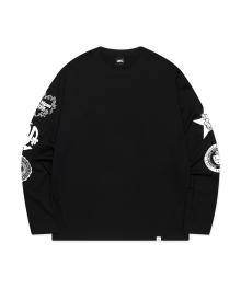 CHAOS LONG SLV TEE black