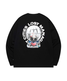 SNOW GLOBE LONG SLV TEE black