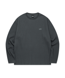 WAFFLE OG LONG SLV TEE charcoal