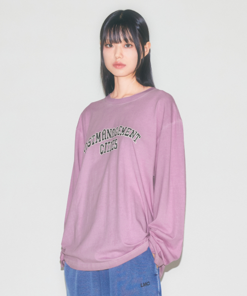 엘엠씨(LMC) DYED ARCH FN DOODLE LONG SLV TEE pink - 사이즈