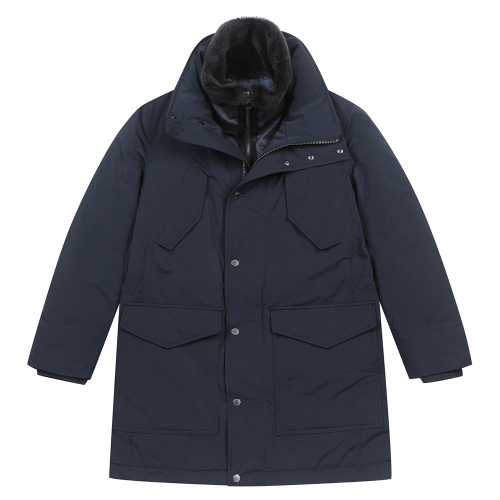 Мужская куртка с отстегивающимся мехом, Navy (A0CT45149)