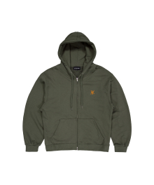 WAL signature hood zip-up - KHAKI