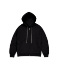 Signature slim hood zip-up - BLACK