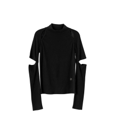 Cut-out long sleeve - BLACK