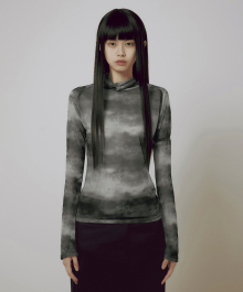 Sheer Turtleneck Long Sleeve (FL-132_Black)