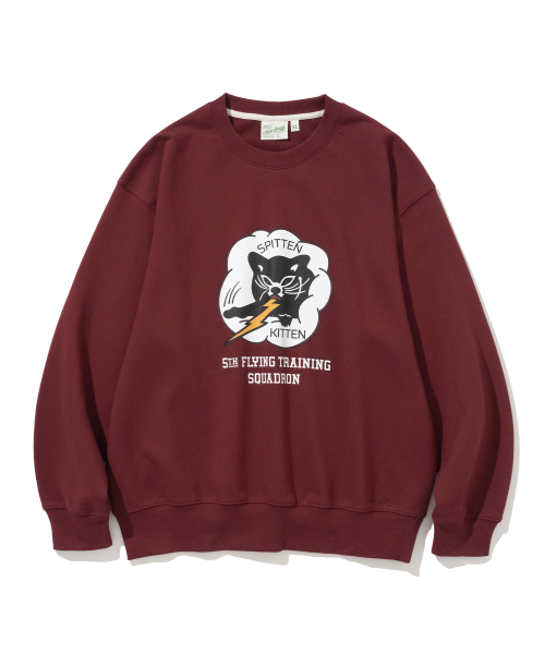 Spitten kitten sweatshirt burgundy