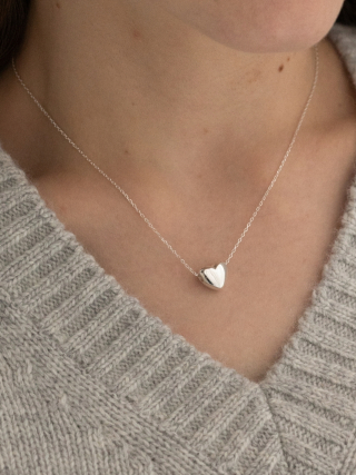 비포문라이즈(BEFORE MOONRISE) Plump Heart Necklace SN214 - Silver