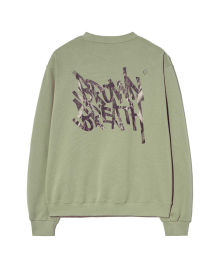 LEAF TAG CREWNECK - OLIVE