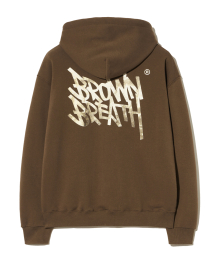 LEAF TAG HOODIE - BROWN