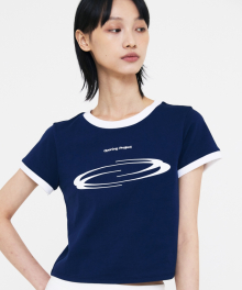 W  Identity Ringer T Shirt - Navy