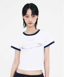 W  Identity Ringer T Shirt - White