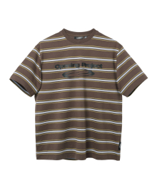 Identity Multi Stripe T Shirt - Brown