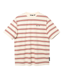 Small Logo Multi Stripe T Shirt - Cream