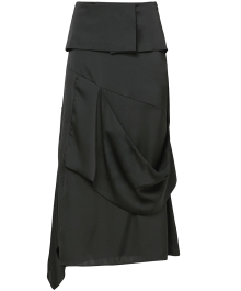 2.Drape Layered Maxi Skirt (FL-241_Black)