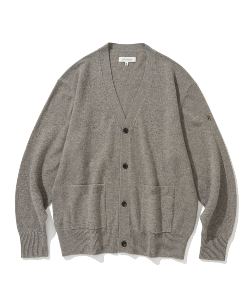 кардиган шерстяной с V-вырезом greyish beige