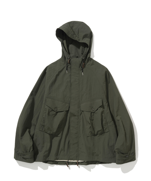 Худи-парка с карманами olive green
