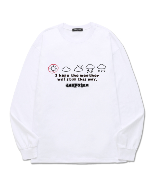 Weather emoticon длинный sleeve (DLS002) white