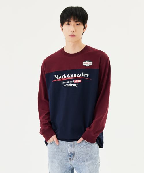 마크곤잘레스(MARK GONZALES) RETRO COLOR BLOCK L/S T-SHIRT